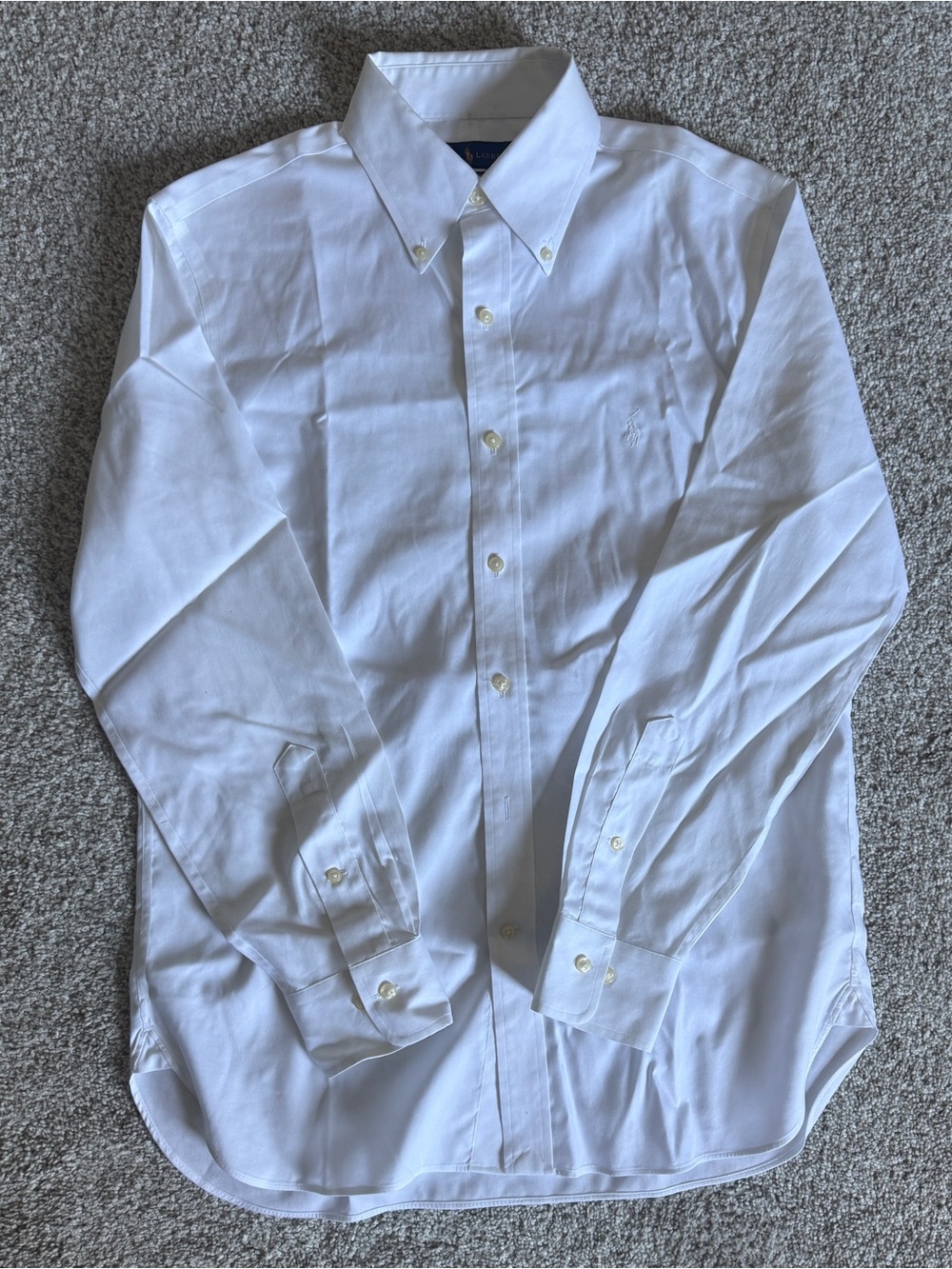 Ralph Lauren Men's White Button-Down Dress Shirt